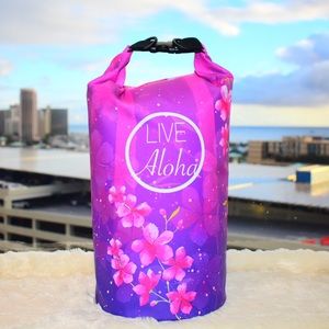 Pink and Purple Cherry Blossom Design 10L Dry Bag